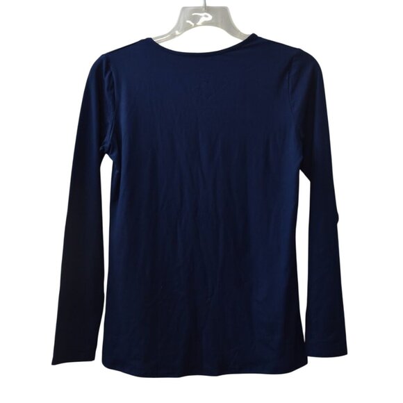 Lildy Long Sleeve Scoop Neck Tee Womens S M Super Soft Blue - Picture 5 of 5